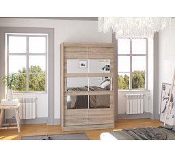 Posuvná skříň se zrcadlem KOLORADO 120 Truffle+Truffle