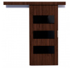 Posuvné dveře na stěnu ARES 106 Wenge+Black Lacobel