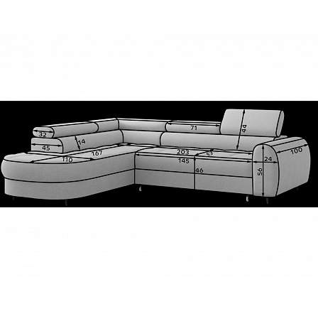 Vesteria left-hand corner sofa with sleeping function and storage compartment, brown bouclé Royal 20 120x200 1 Vesteria left-hand corner sofa with sleeping function and storage compartment, brown bouclé Royal 20 120x200 1