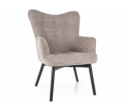 Křeslo CARMEN RAVEN, Tmavě Béžová 30/Černá