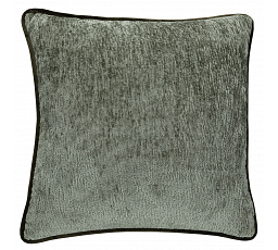 Polštář s výplní - zelený s lemováním, 100% polyester, 50 x 50 cm