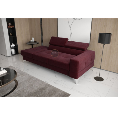 Sofa TOSCANIA II lenoška 205 cm - bordó, levá strana