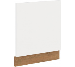 Dvířka na myčku s panelem VEGAS - ZM 570 x 596, Dub Lancelot / Bílý lesk