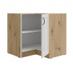 Dolní rohová skřínka STELLO - 90x90 DN 2F BB, Dub Artisan/Bílý mat