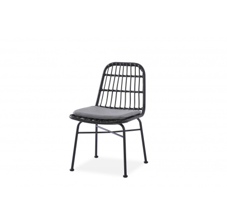 Jídelní židle K401, Šedá/Černá