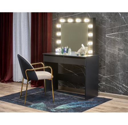 Toaletní stolek HOLLYWOOD černý Toaletní stolek HOLLYWOOD černý