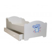 Postel s matrací a šuplíkem AMADIS BLUE BEAR 160x80 Bílá