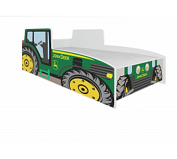 Postel s matrací TRACTOR GREEN 140x70 Zelená