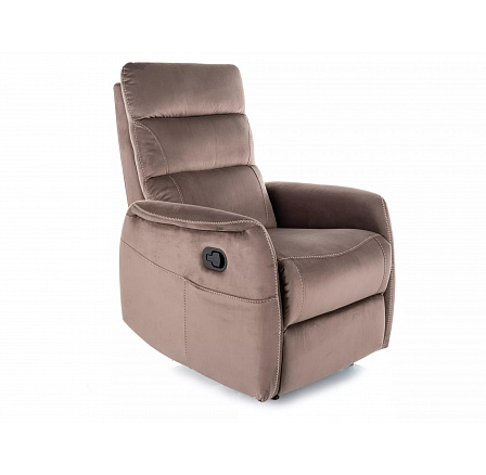 Masážní křeslo SOLON M VELVET, Cappuccino BLUVEL 38