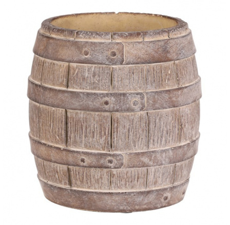 Obal betonový - tvar soudku, vel. L, béžovo-hnědý Obal betonový - tvar soudku, vel. L, béžovo-hnědý