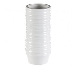 Váza keramická - glazovaná, bílá