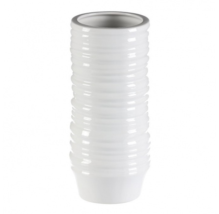 Váza keramická - glazovaná, bílá