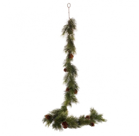 Borovice - umělá girlanda, zelená se šiškami Borovice - umělá girlanda, zelená se šiškami