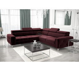 Rohová sedací souprava ORION I s funkcí spaní 255×255 cm - vínová, levá