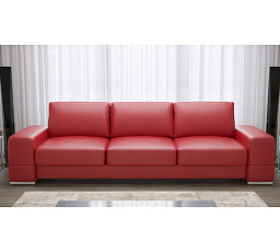 Sofa ZARA DL, 270 cm přírodní kůže - červená kůže