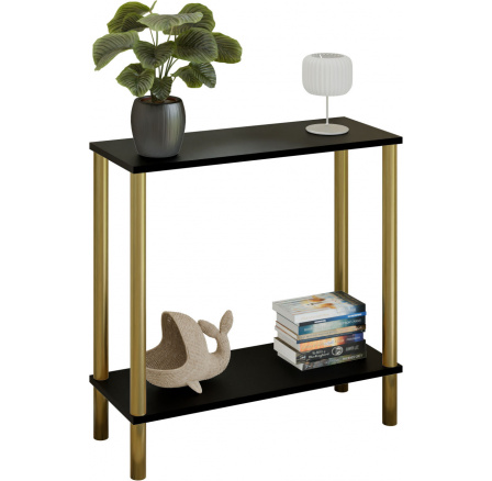 Konzole Claro 80x30 cm - různé barvy na výběr - černá MiniPearl, Zlatá