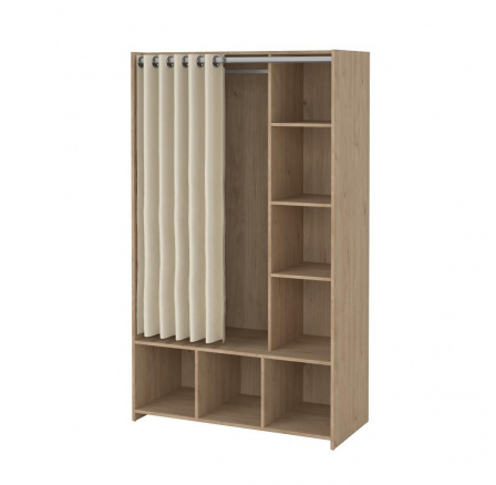 Šatní skříň HARMONY 163, Jackson hickory/Béžová
