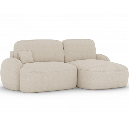 Tesalia corner sofa with sleeping function and storage compartment, beige velvet, right-hand side Calmora 18 197x115 Right 1