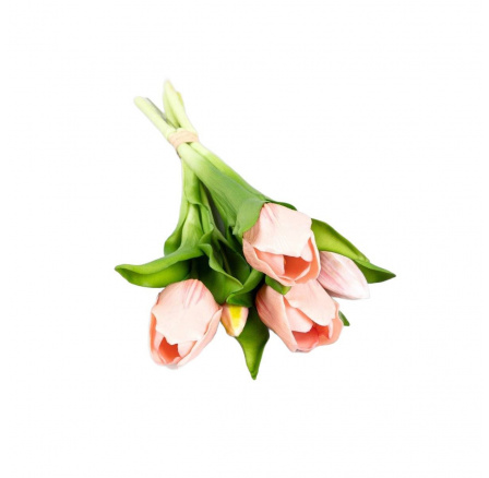 Kytice květin LITEN růžové tulipány 31 cm 736605