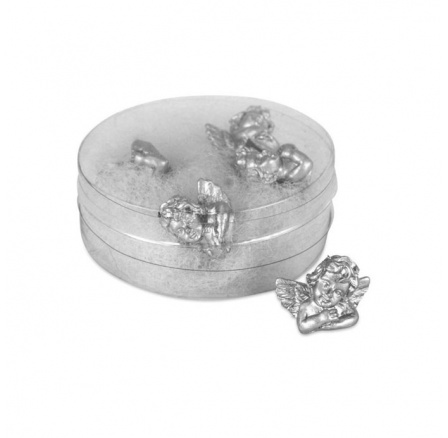Anděl mini - polyresin, stříbrný, cena za balení (5 ks)