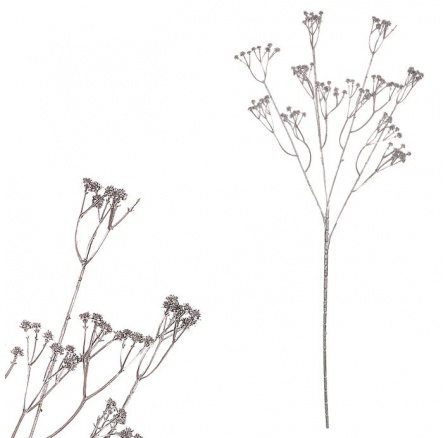 Gypsophila - umělá větev s kvítky, stříbrná barva Gypsophila - umělá větev s kvítky, stříbrná barva