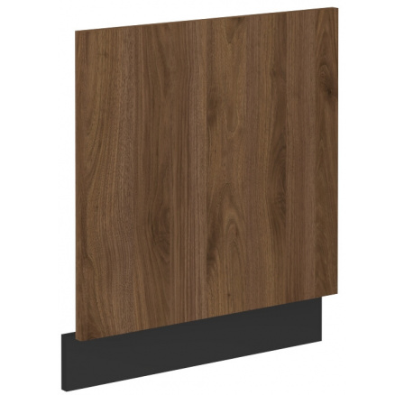 Dvířka na myčku s panelem MONZA - ZM 570x596, Černá mat/Ořech Dvířka na myčku s panelem MONZA - ZM 570x596, Černá mat/Ořech