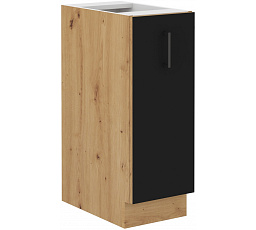 Dolní skříňka MODENA - 30 D CARGO BB, Dub Artisan/Černý mat+Dub Artisan