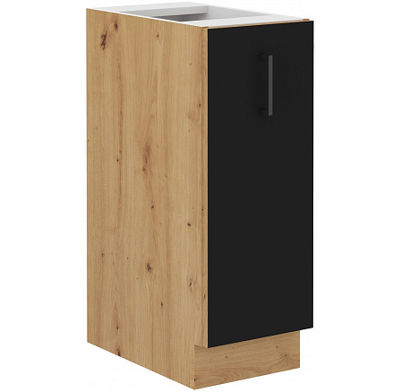 Dolní skříňka MODENA - 30 D CARGO BB, Dub Artisan/Černý mat+Dub Artisan