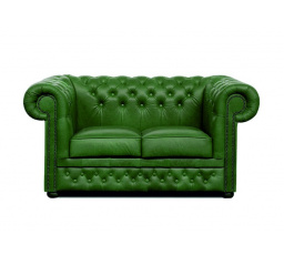 Pohovka Chesterfield Lord 2 kůže zelená