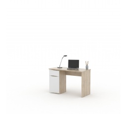OLIN -počítačový stůl (PL20)- dub sonoma/bílá (MD) (K150)