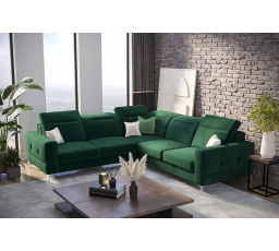 Rohová sedací souprava MALIBU MAX 250x250 - zelená , pravá