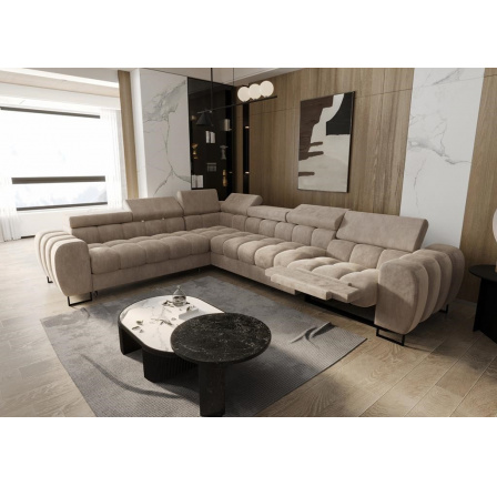 Rohová sedací souprava ASPEN MAX , relax průměr 30x260 cm - béžová, levá Rohová sedací souprava ASPEN MAX , relax průměr 30x260 cm - béžová, levá