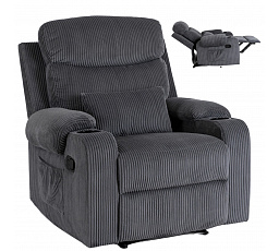 Rozkládací křeslo TORRES Šedý Manšestr