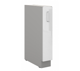 Dolní skřínka BIANCA - 15 D CARGO BB, Šedá / Bílý lesk