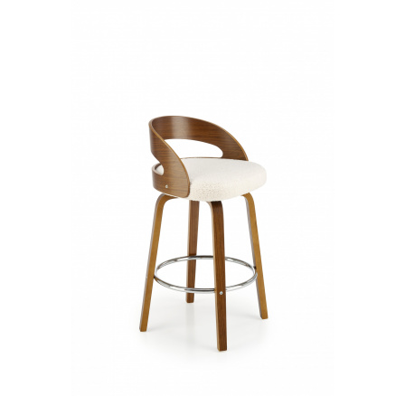 Barová židle H110, Krém/Ořech