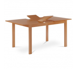 Jídelní stůl rozkládací 120+30x80x74 cm, deska MDF, dýha, nohy masiv, tmavý buk
