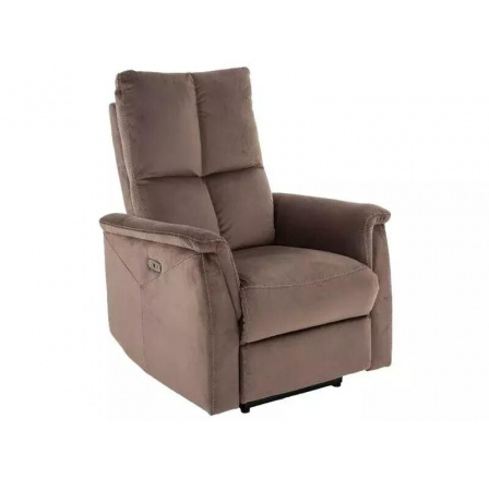Rozkládací křeslo NEPTUN, VELVET Cappuccino BLUVEL 38