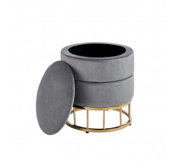 Taburet velvet šedá P3-FXJG G