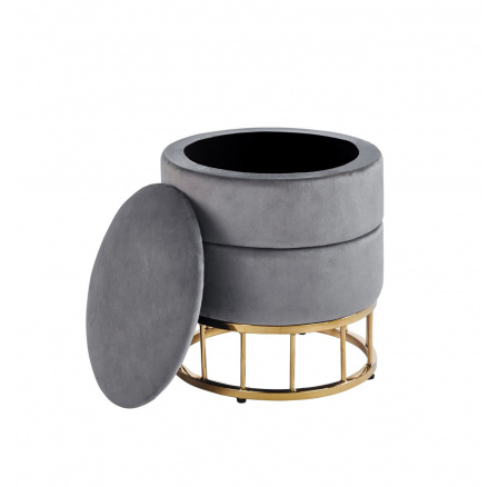 Taburet velvet šedá P3-FXJG G