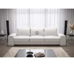 Sofa ZARA DL 270 cm přírodní kůže - bílá kůže