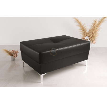 Taburet ORION TOSCANIA 100x55 cm přírodní kůže - černá kůže Taburet ORION TOSCANIA 100x55 cm přírodní kůže - černá kůže