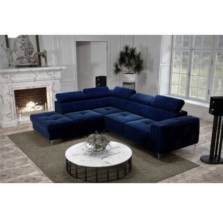 Rohová sedací souprava ORION II s funkcí spaní 225x255 cm - modrá, levá Rohová sedací souprava ORION II s funkcí spaní 225x255 cm - modrá, levá