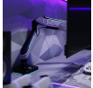 Držák na monitor 49 palců, šedo-černý LED RGB X-ARM