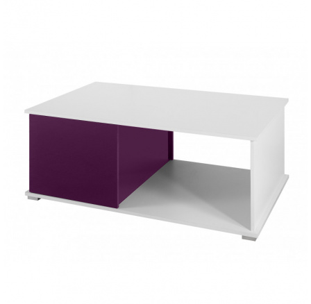 Konferenční stůl GORDIA G / bílá+fialový lesk