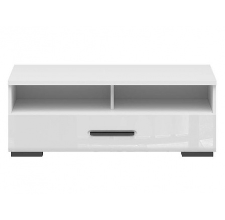Tv komoda ASSEN RTV1S/4/10 bílá/bílý lesk