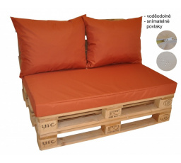 Polstry na paletový nábytek voděodolné -barva cihlová