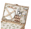 Piknikový koš LORENZO pro 2 osoby v listovém designu 38x26x18 cm 889115