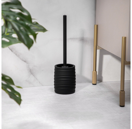 WC kartáč TORUS s reliéfem černý 10.2x10.2x36.5 cm 733666