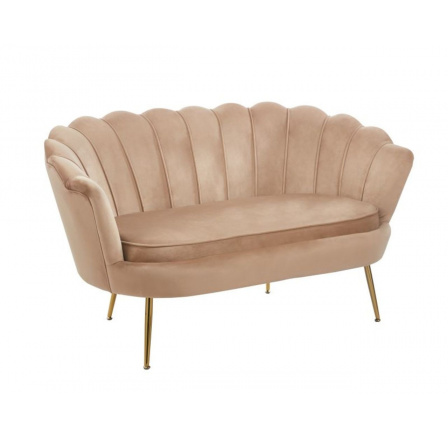 Sofa sametová cappuccino /nohy zlaté/ SF1-FXJG