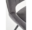 Jídelní židle K404, popelavě šedý Velvet